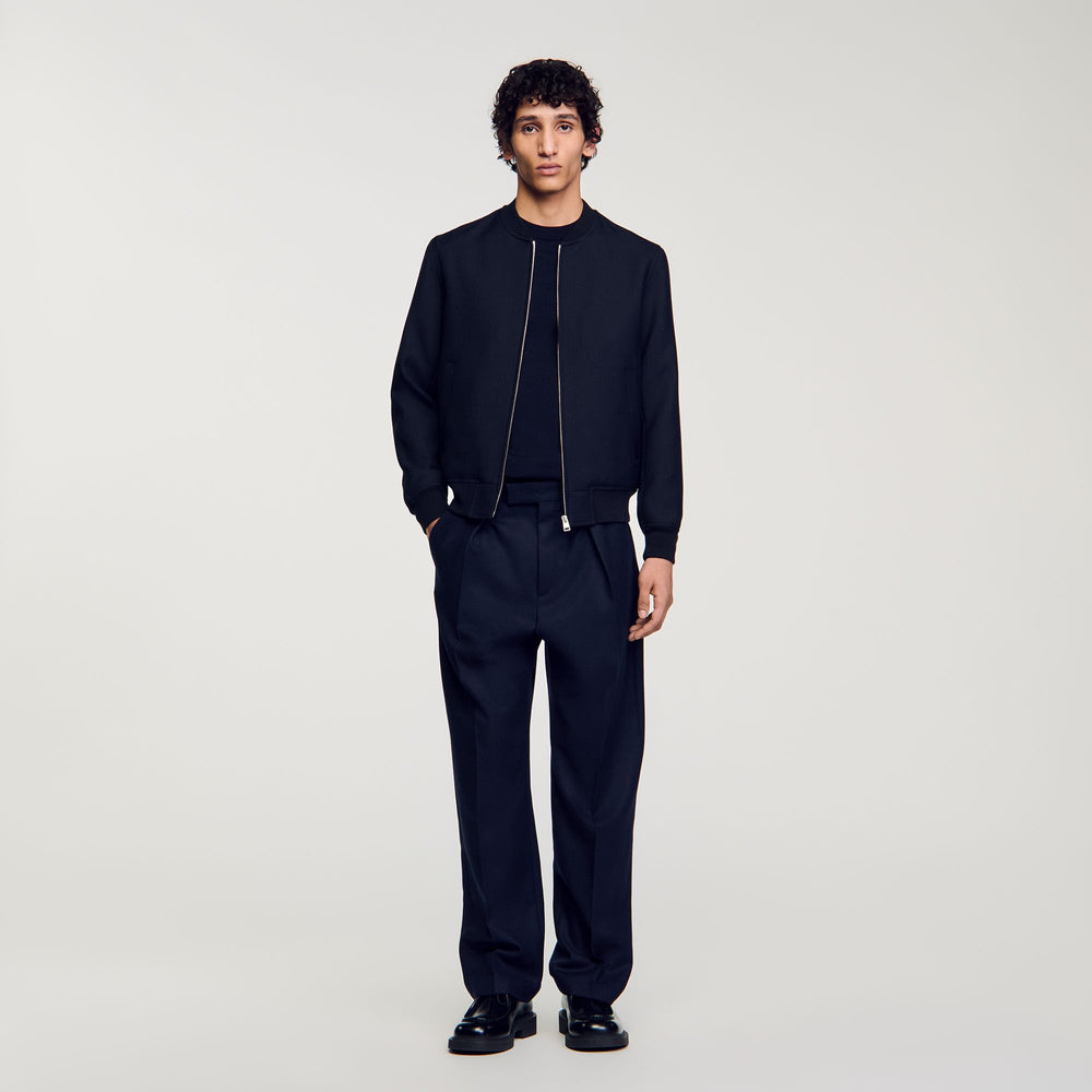 Sandro Men Zip-up varsity jacket