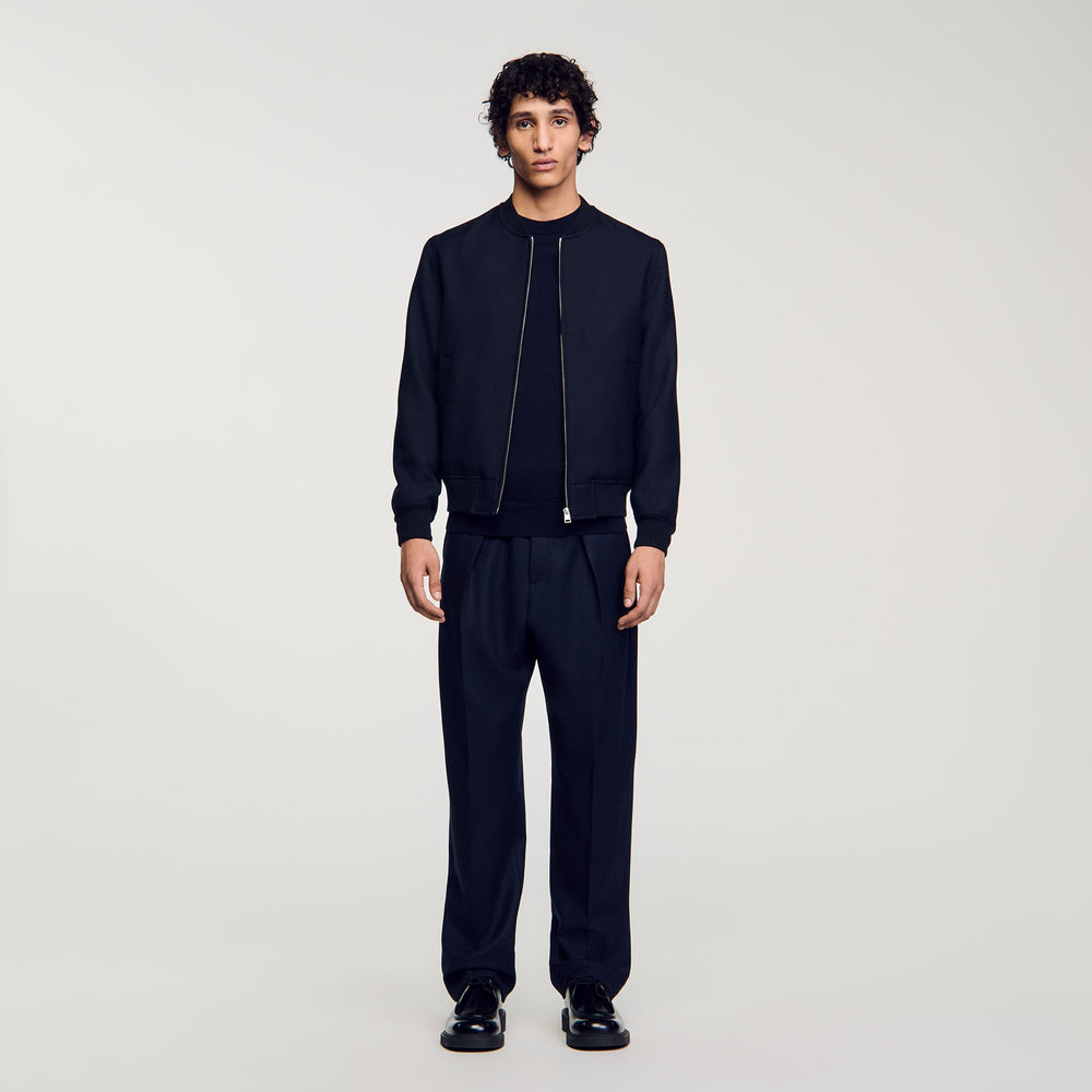 Sandro Men Zip-up varsity jacket