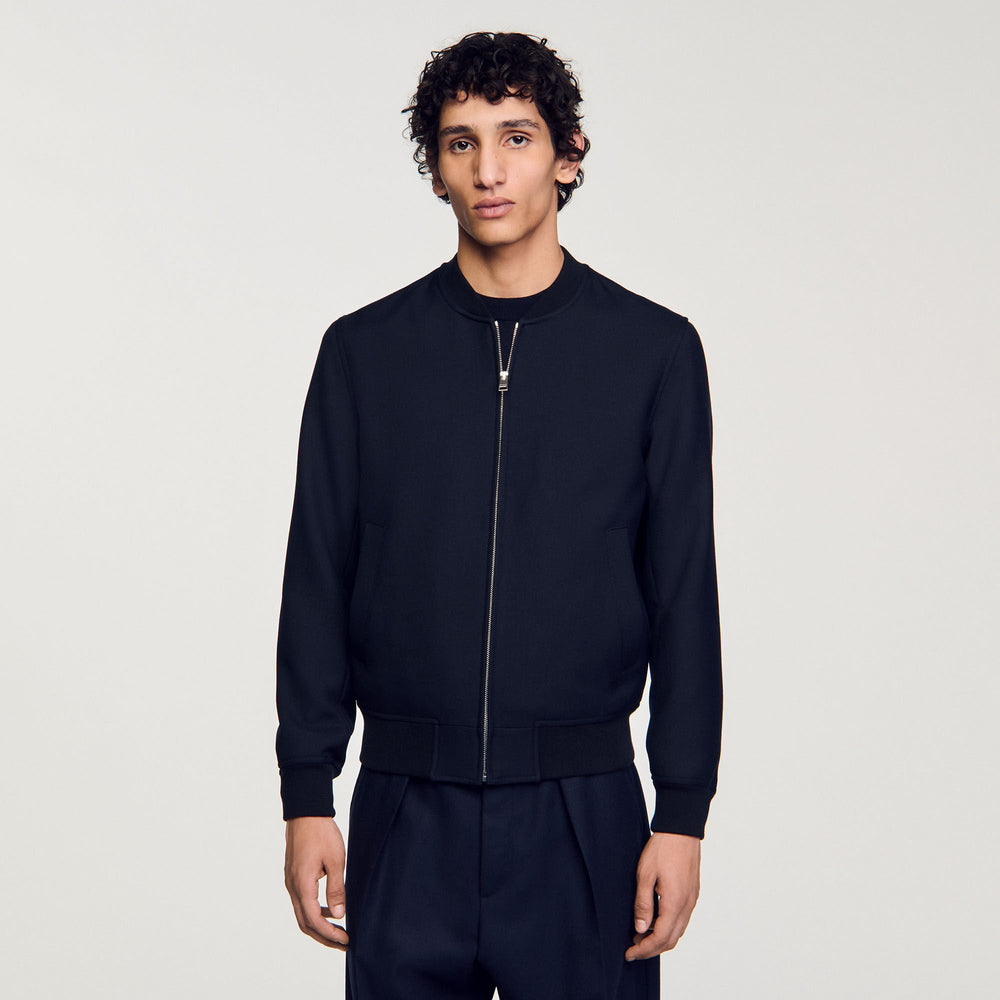 Sandro Men Zip-up varsity jacket