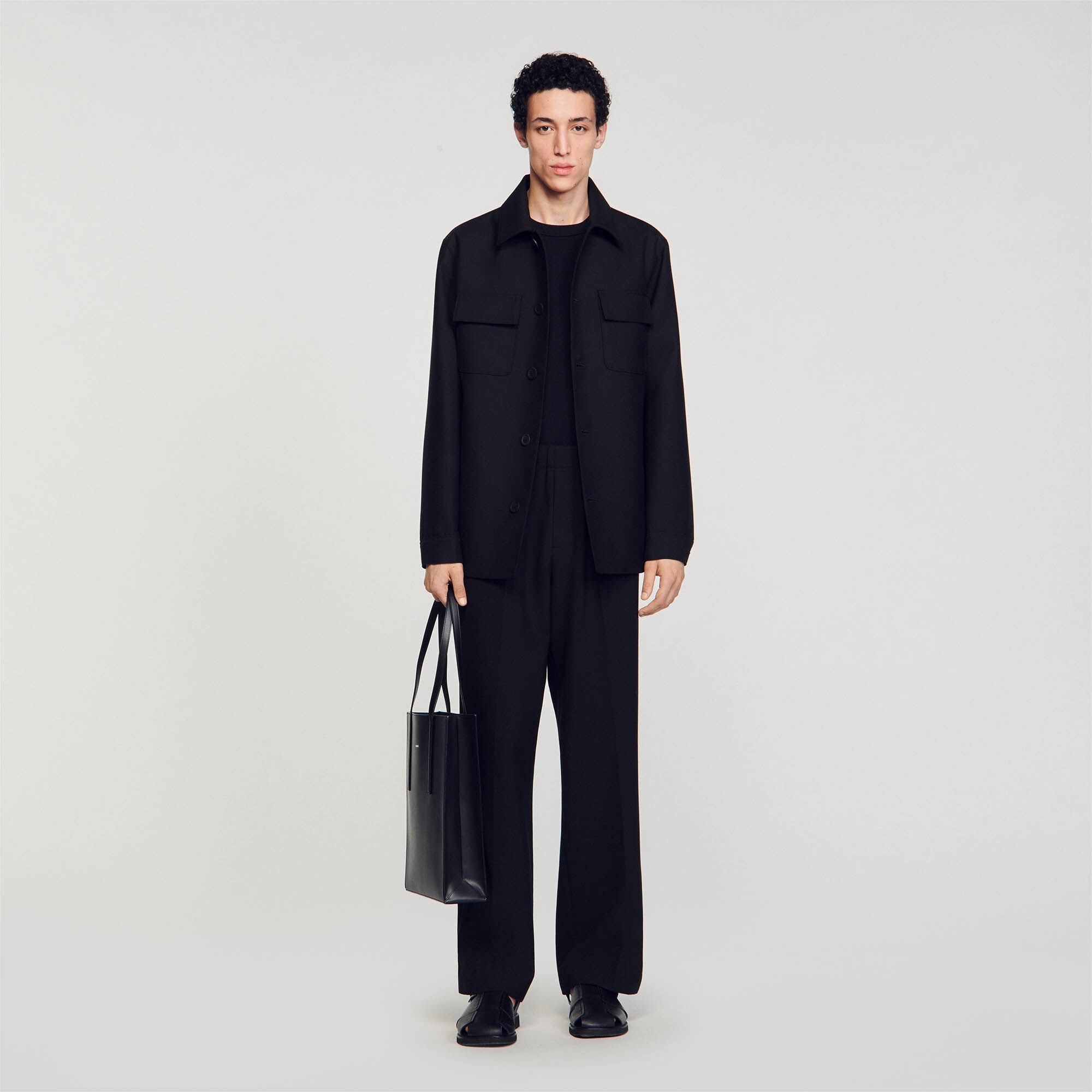 Sandro Men Buttoned oversized shirt