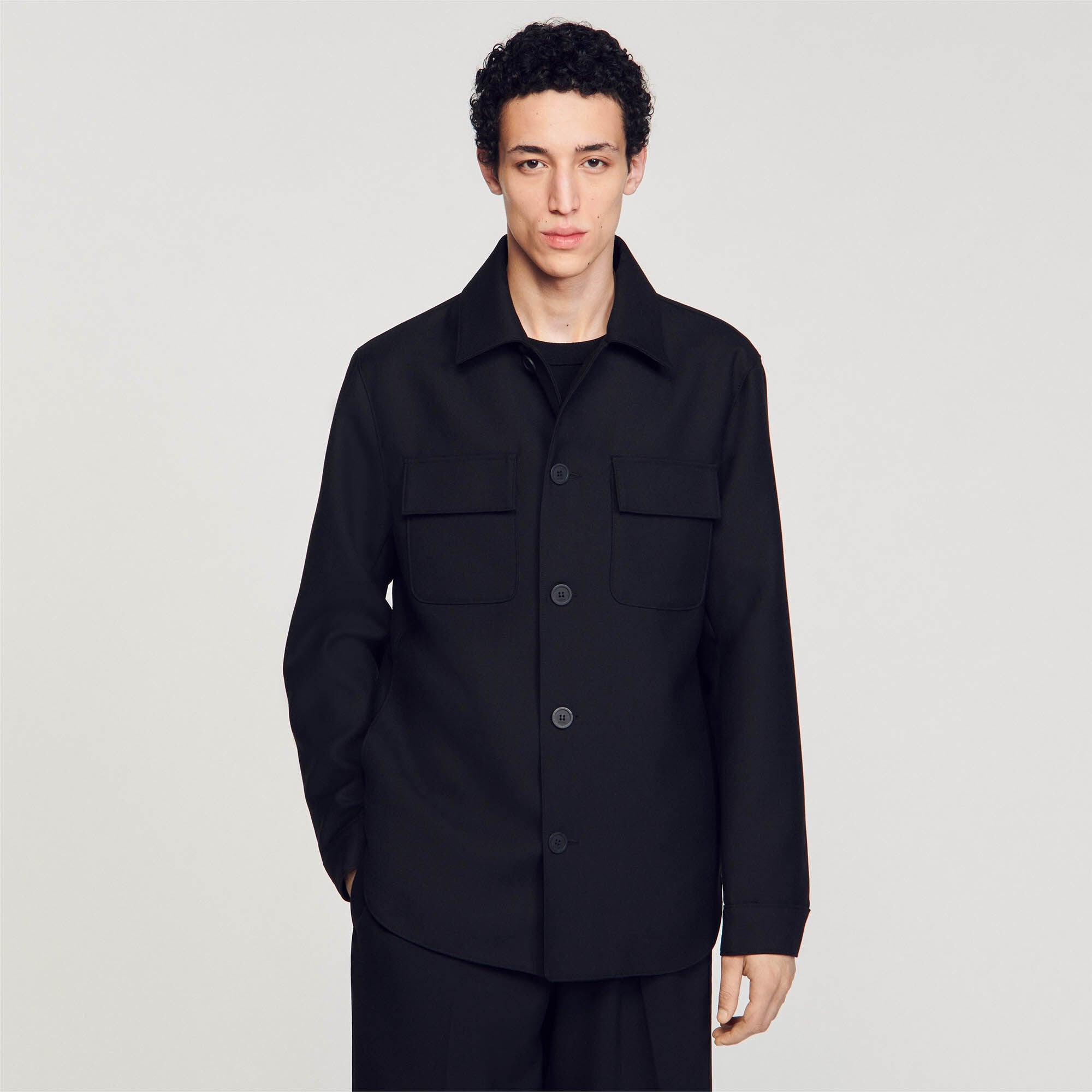 Sandro Men Buttoned oversized shirt