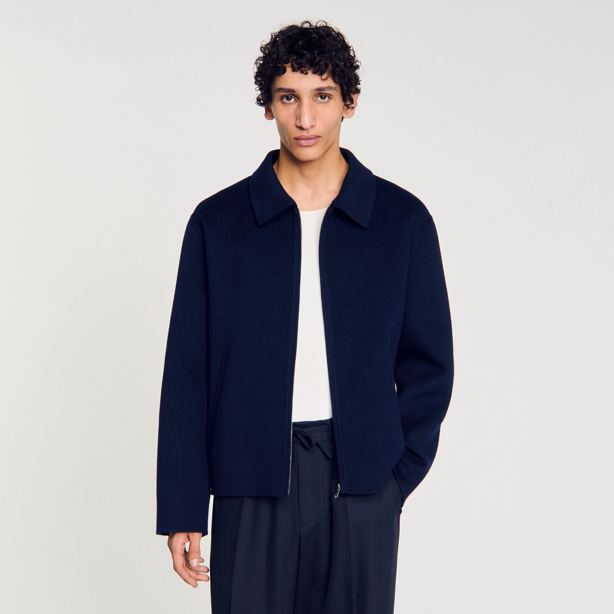 Sandro Men Double-faced wool jacket