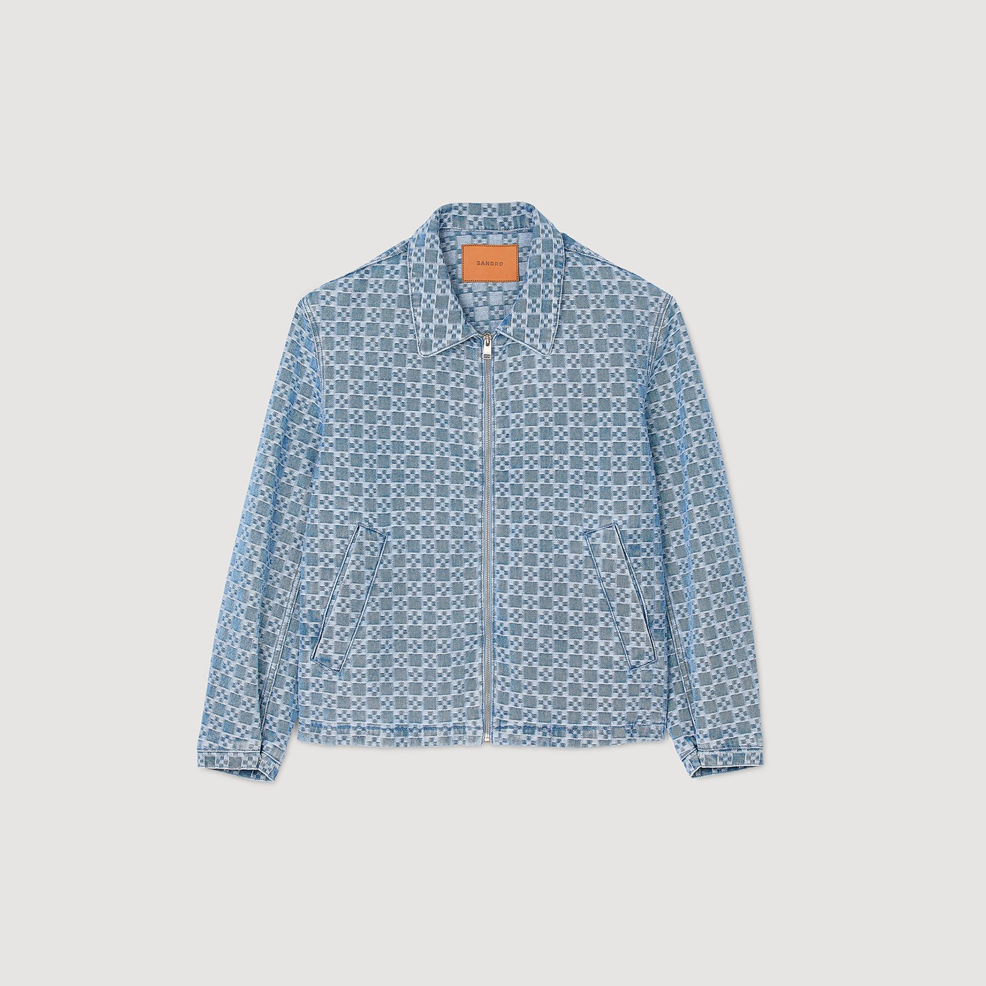 Sandro Men Square cross denim jacket