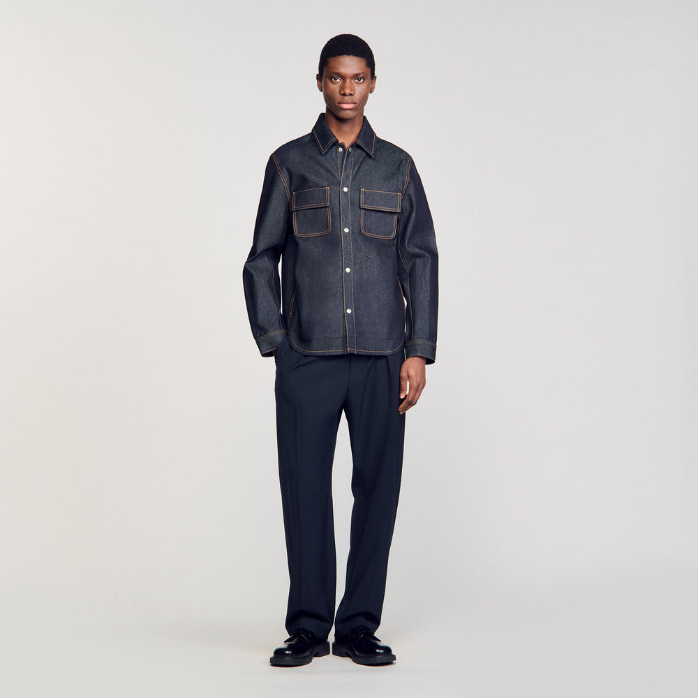 Sandro Men Denim oversized shirt