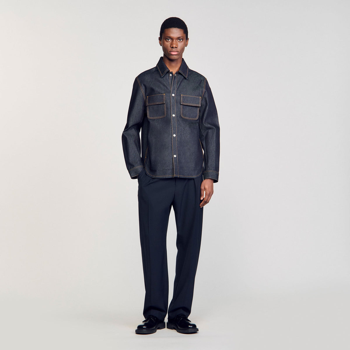 Sandro Men Denim oversized shirt
