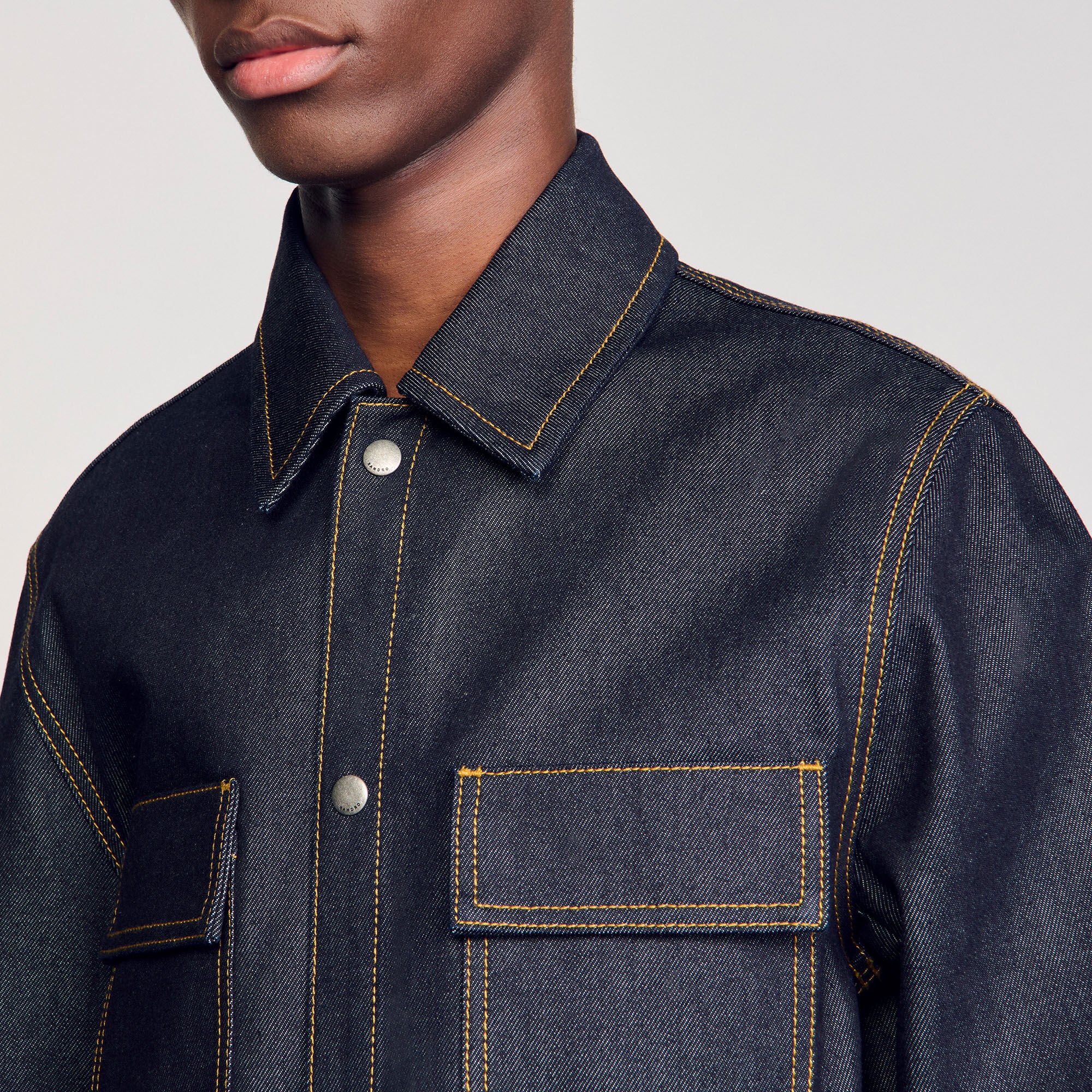 Sandro Men Denim oversized shirt