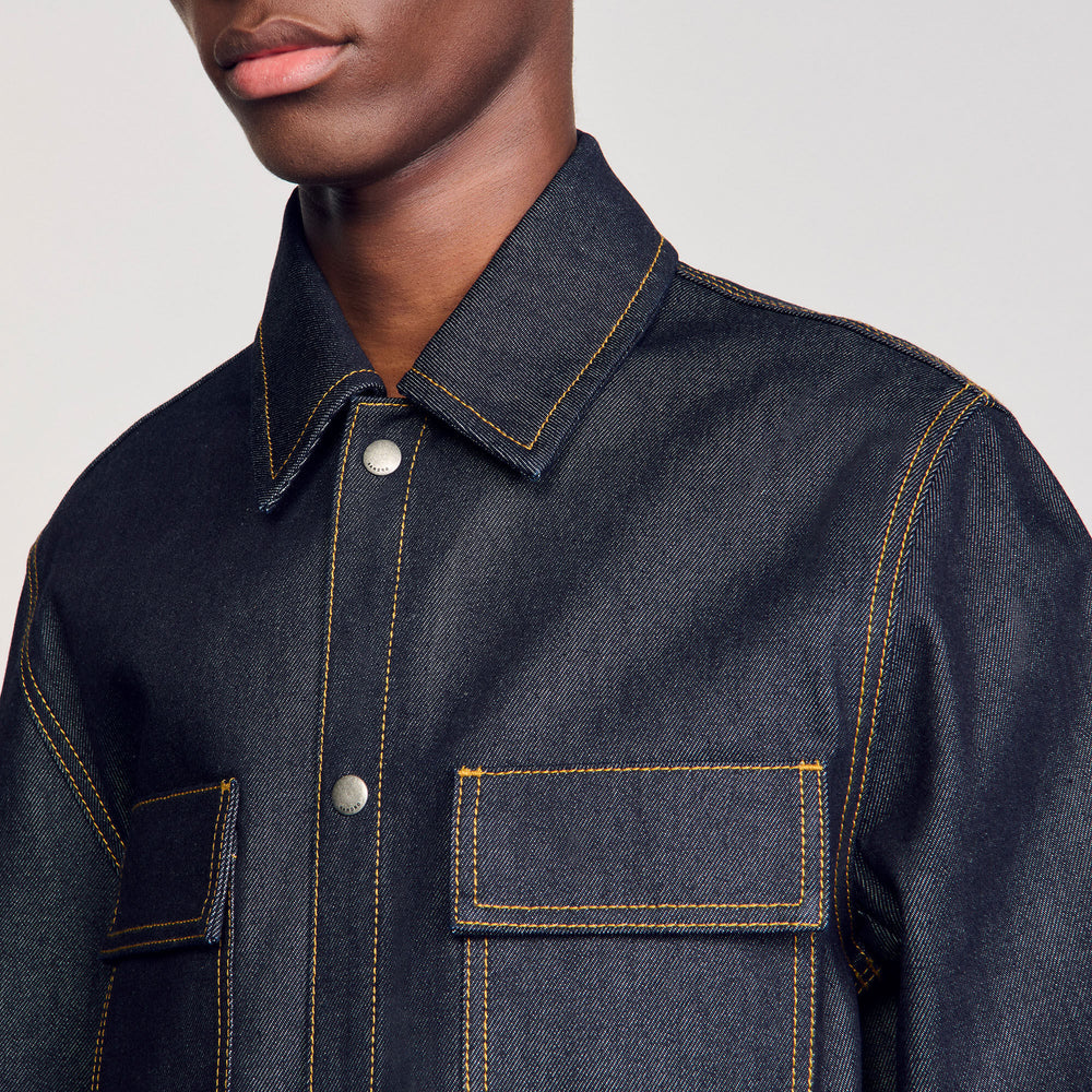 Sandro Men Denim oversized shirt