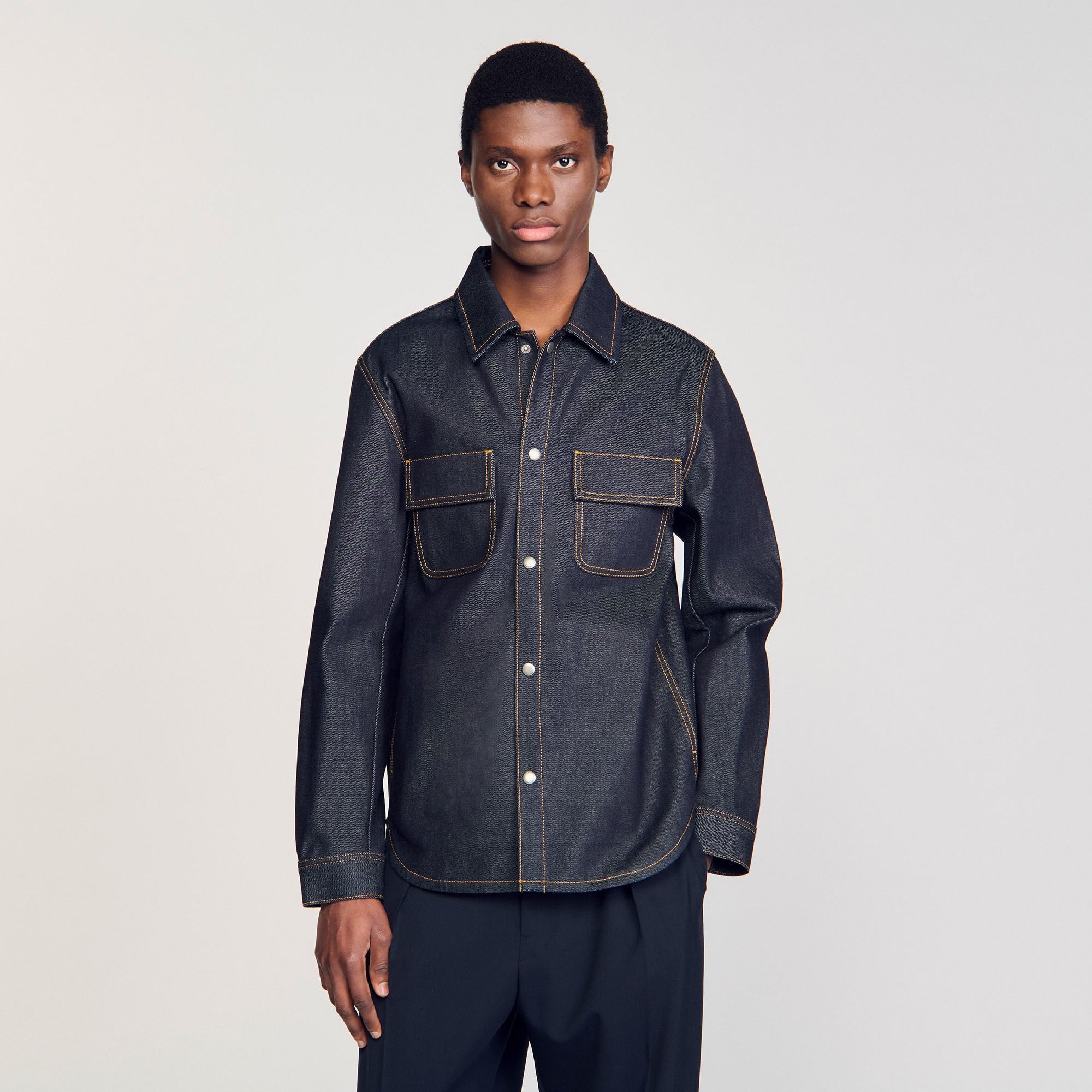 Sandro Men Denim oversized shirt