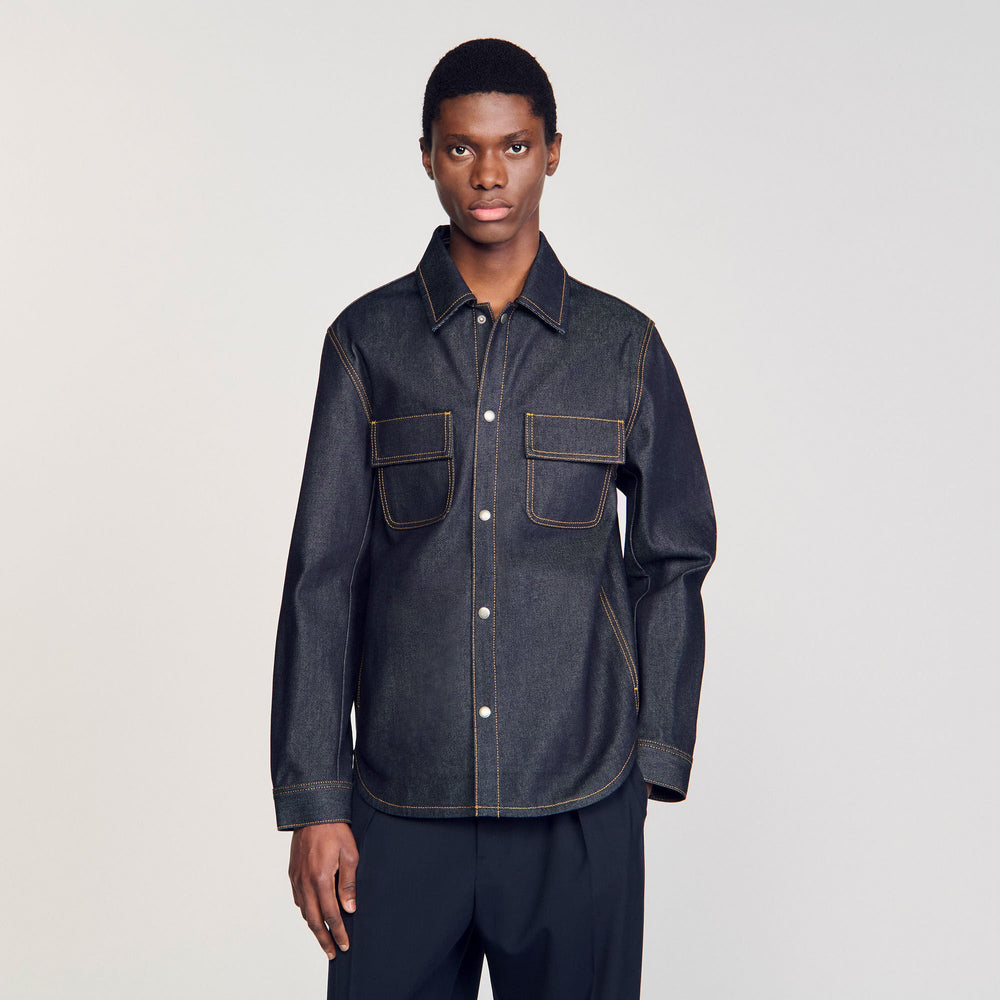 Sandro Men Denim oversized shirt