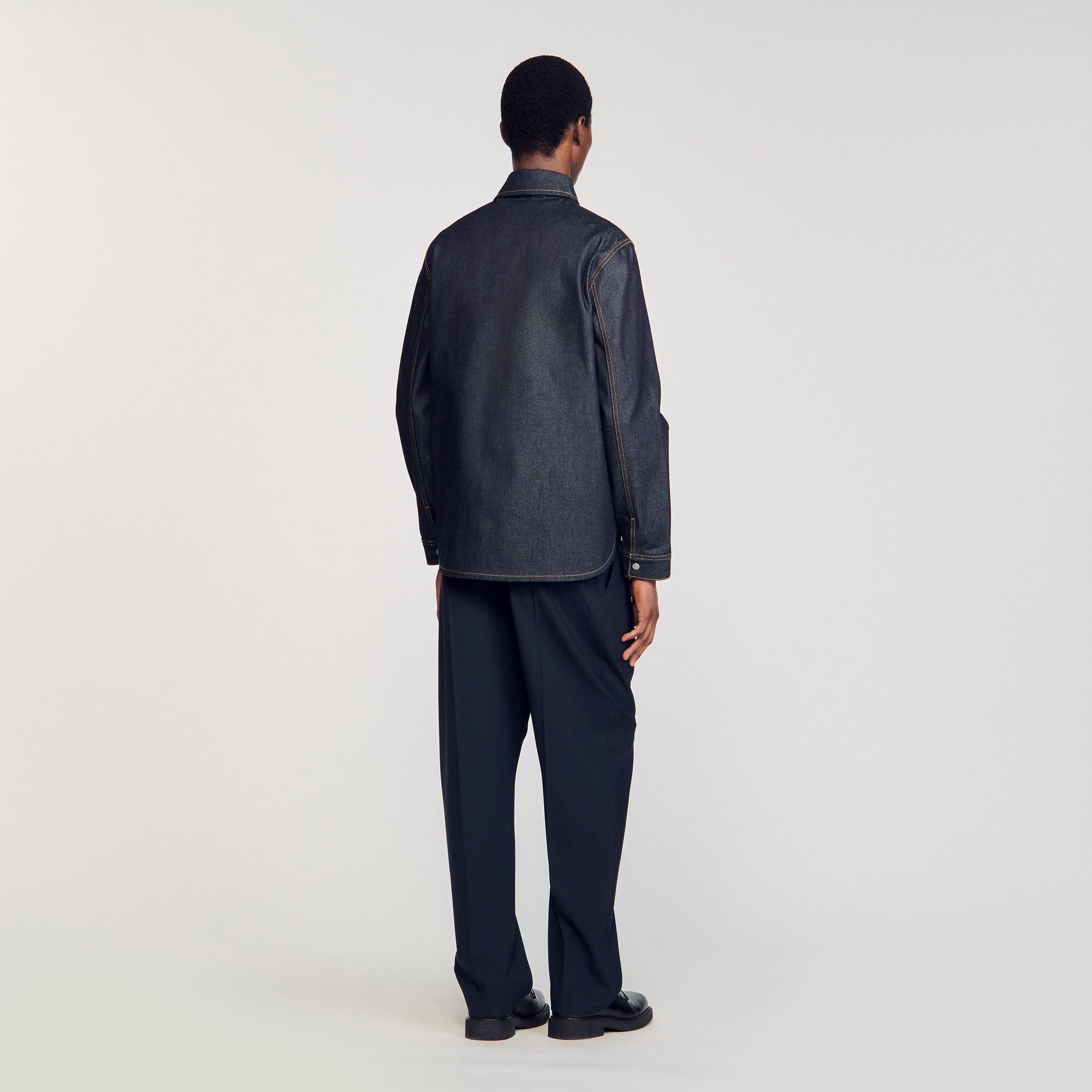 Sandro Men Denim oversized shirt