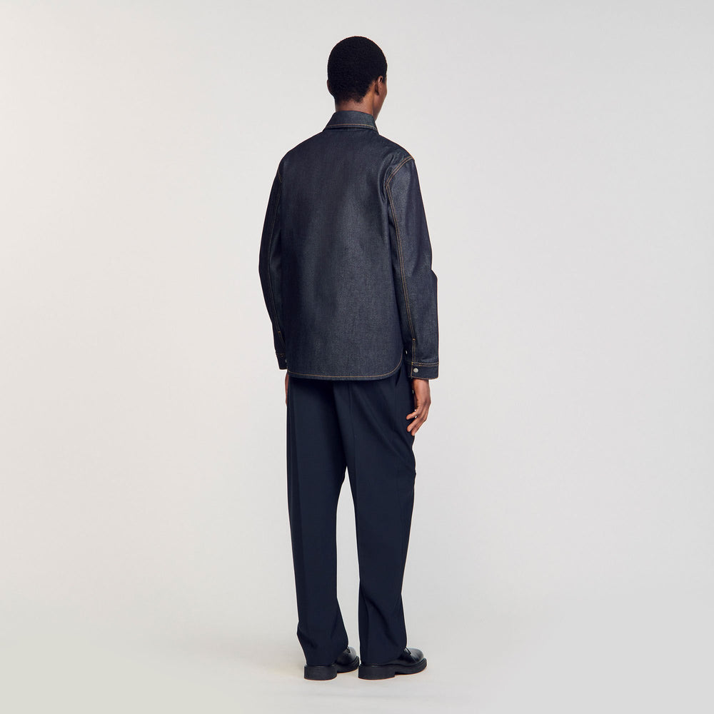 Sandro Men Denim oversized shirt