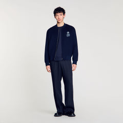 Sandro Men Double-faced snake-detail jacket