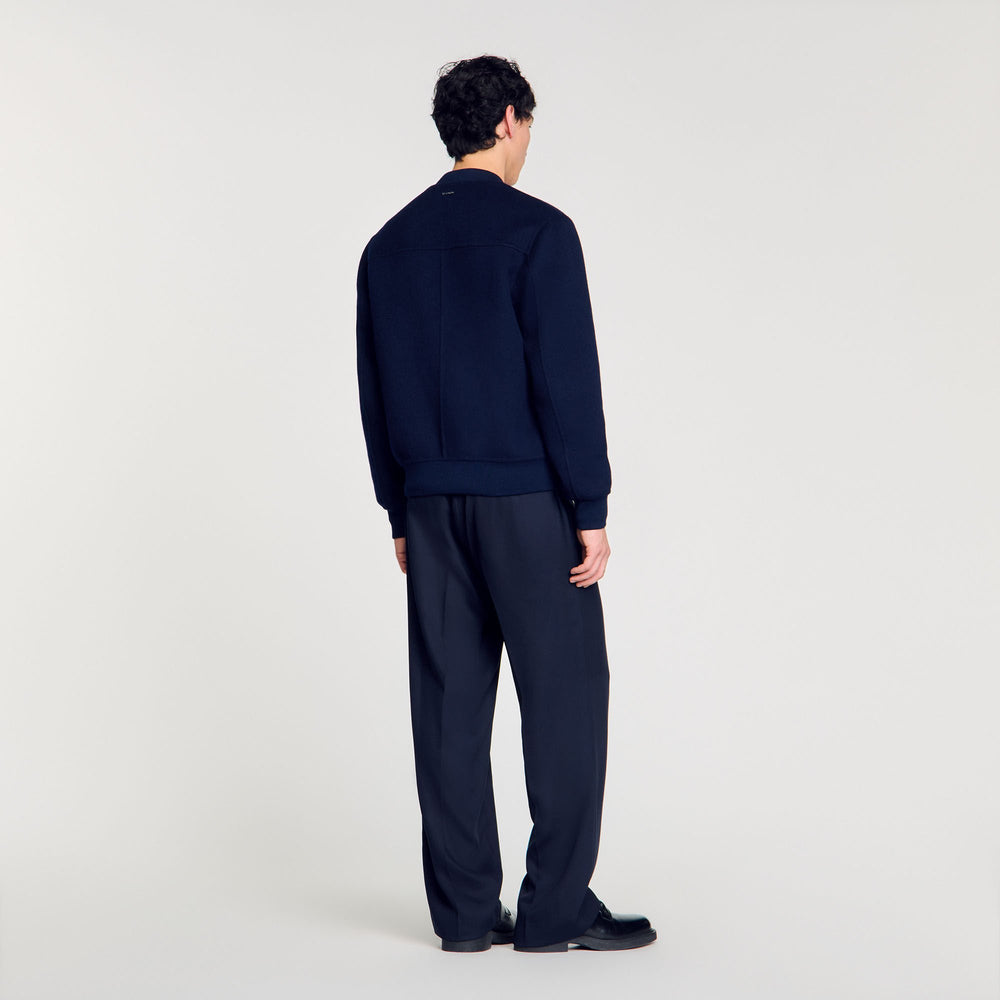 Sandro Men Double-faced snake-detail jacket