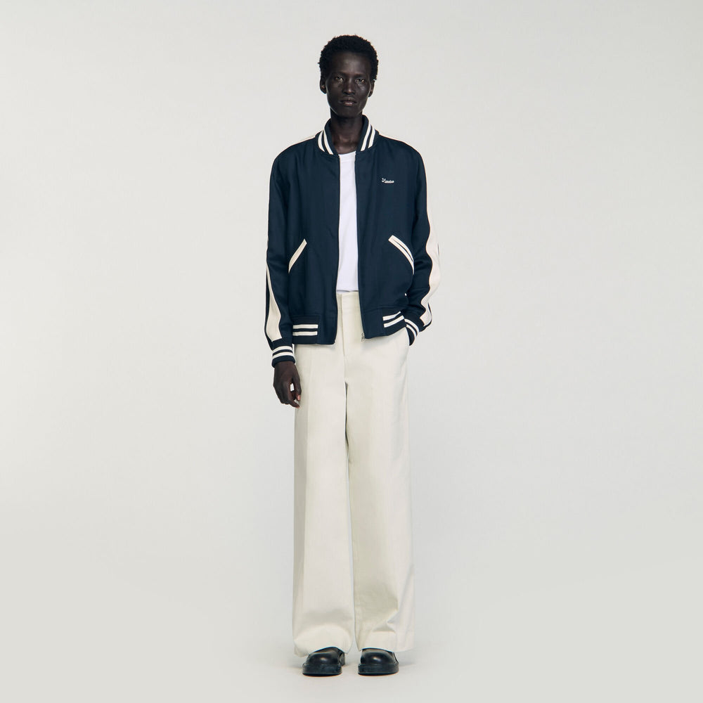 Sandro Men Zip-up varsity jacket