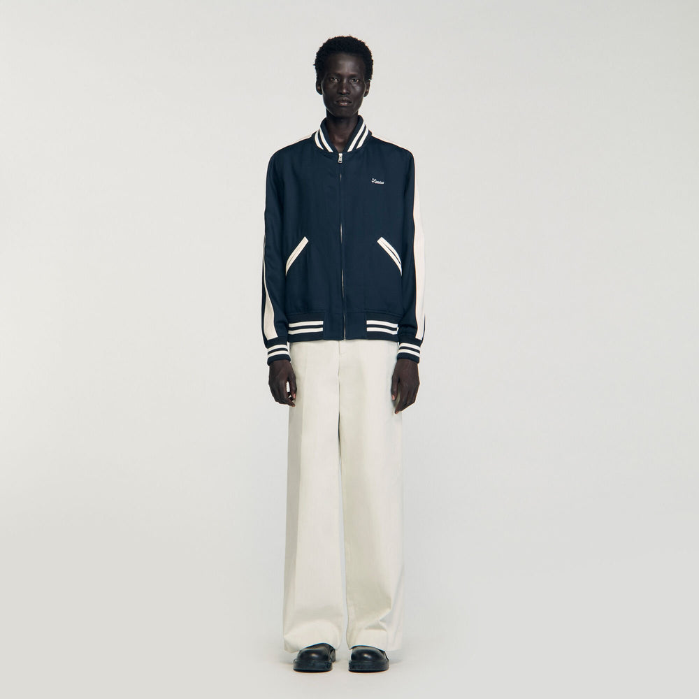 Sandro Men Zip-up varsity jacket