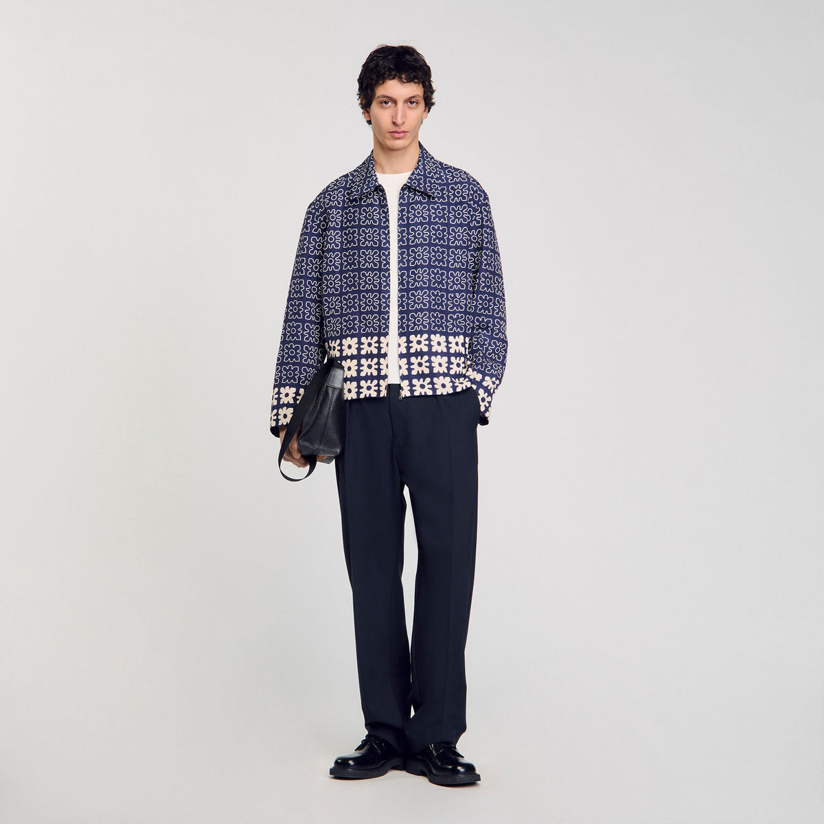Sandro Men Jacket with floral motif