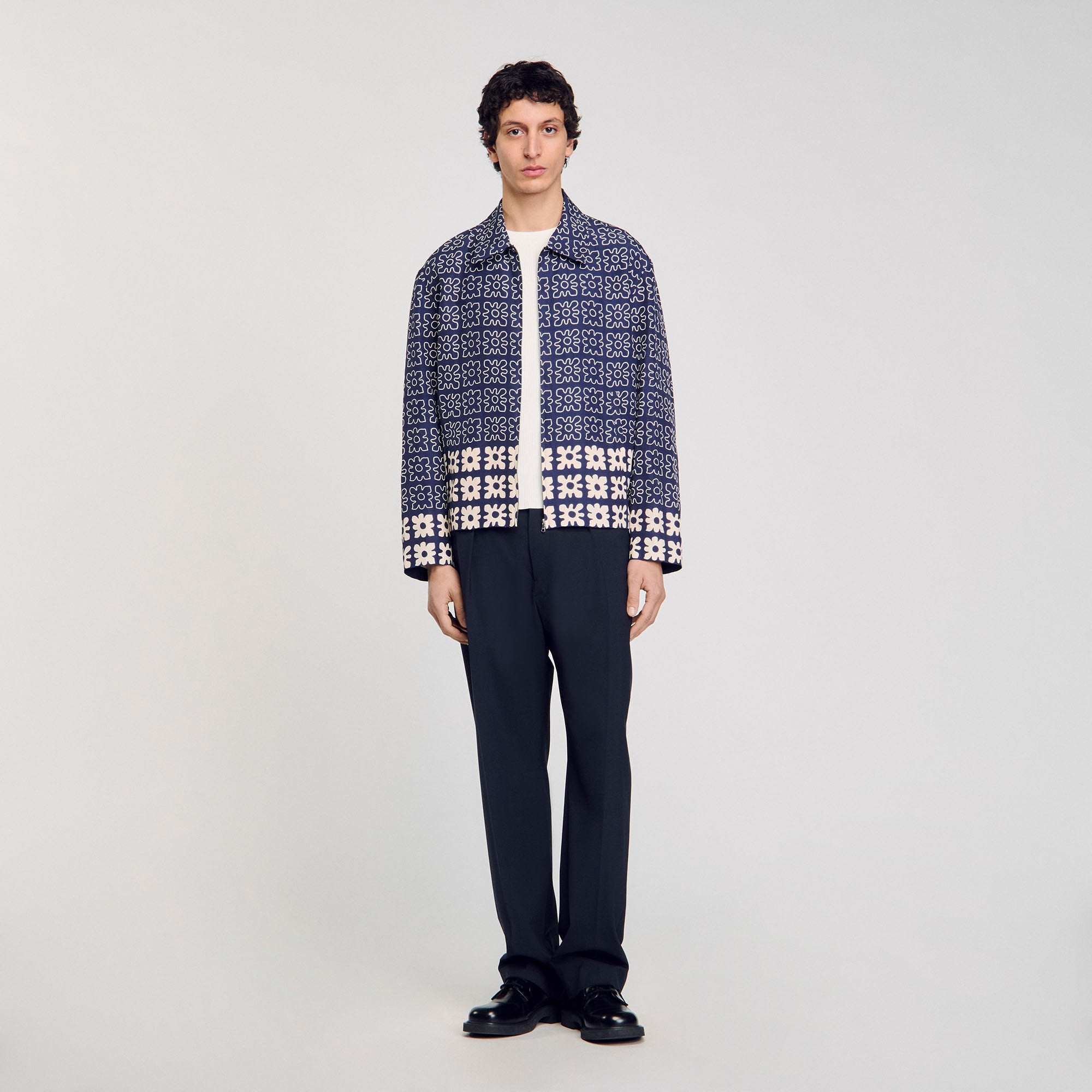 Sandro Men Jacket with floral motif