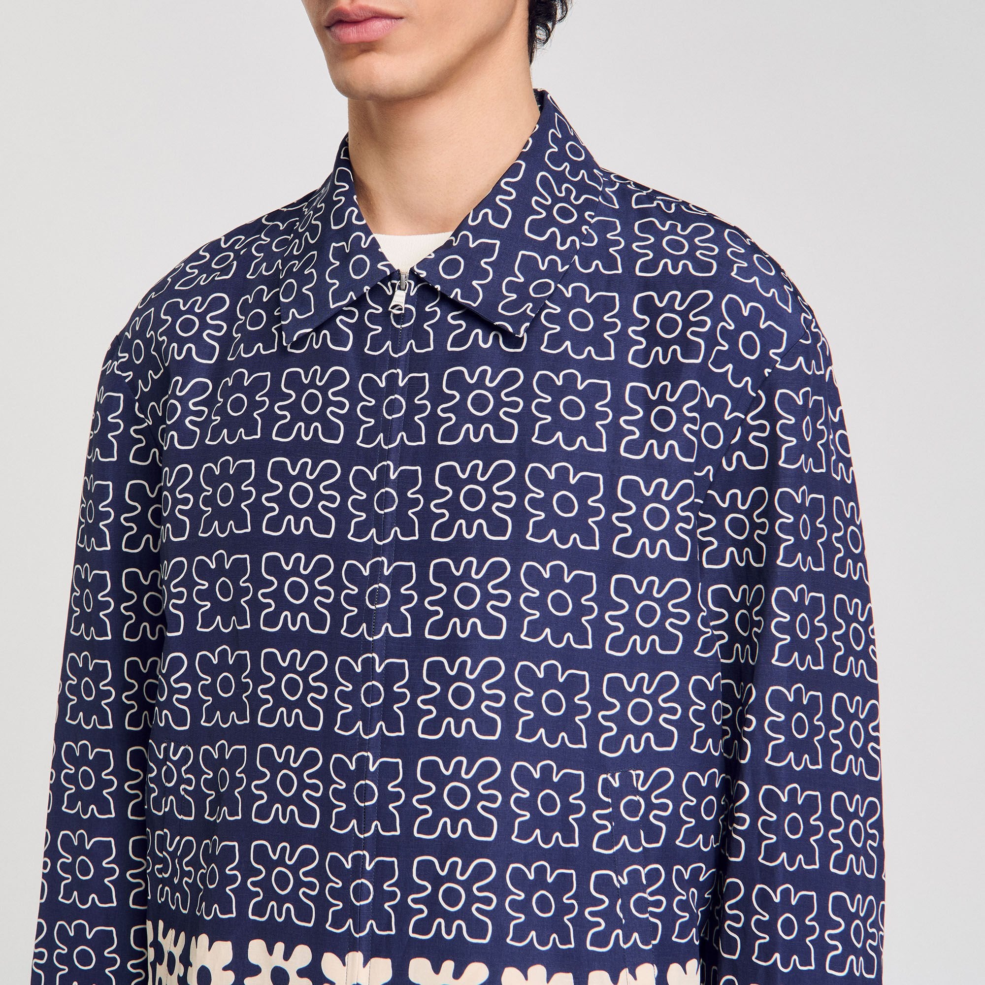 Sandro Men Jacket with floral motif