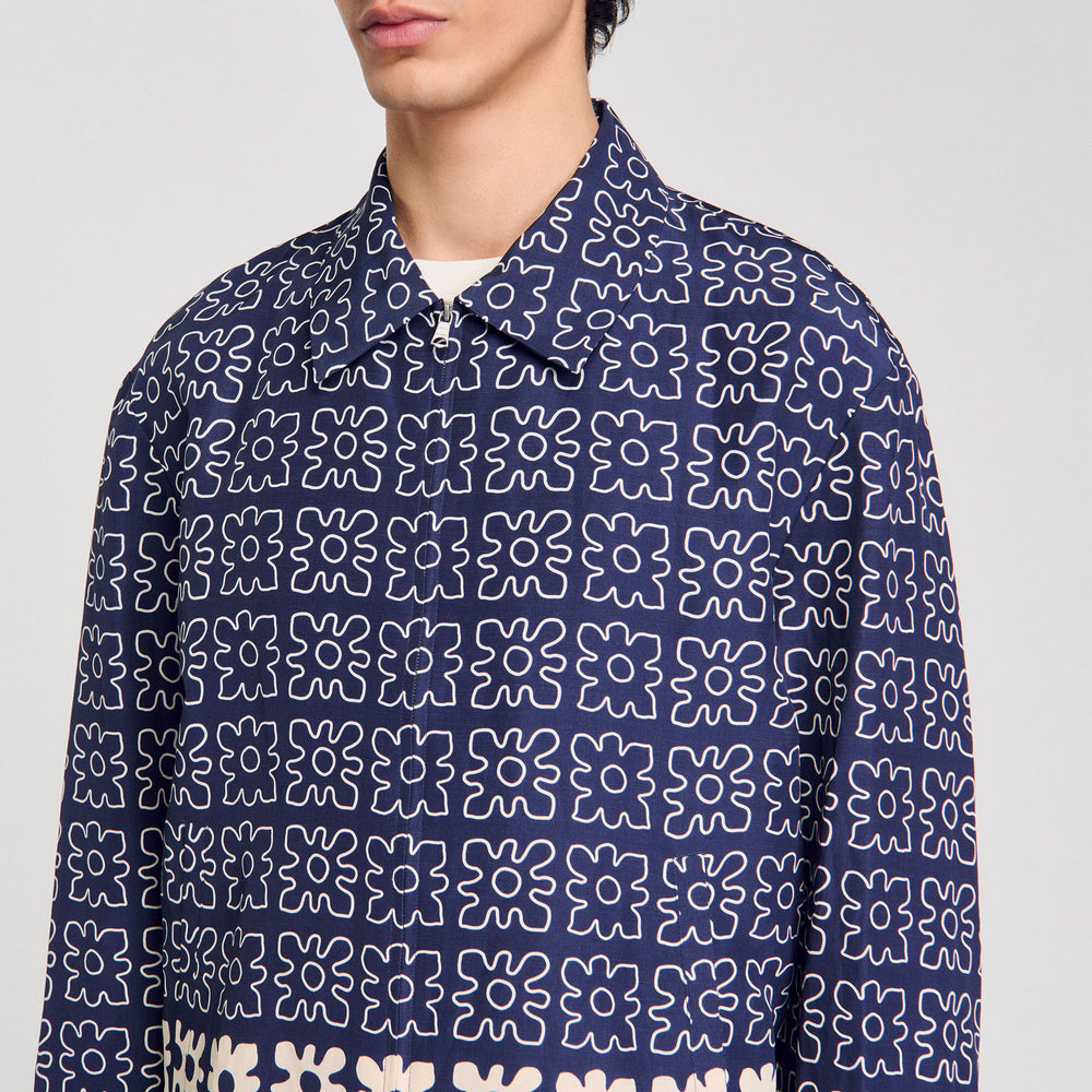 Sandro Men Jacket with floral motif