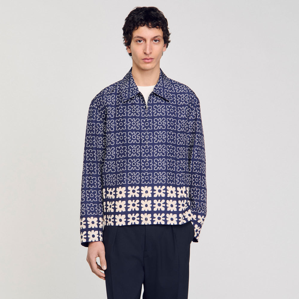 Sandro Men Jacket with floral motif