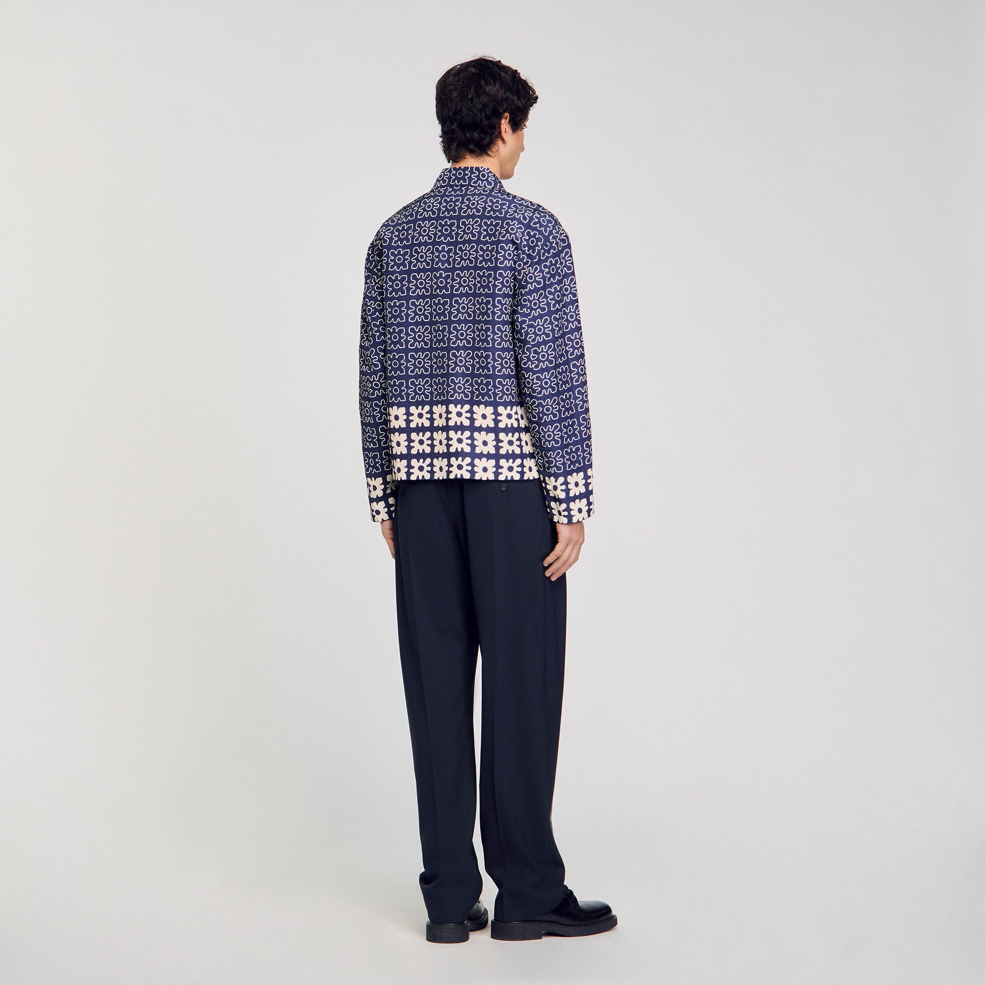 Sandro Men Jacket with floral motif