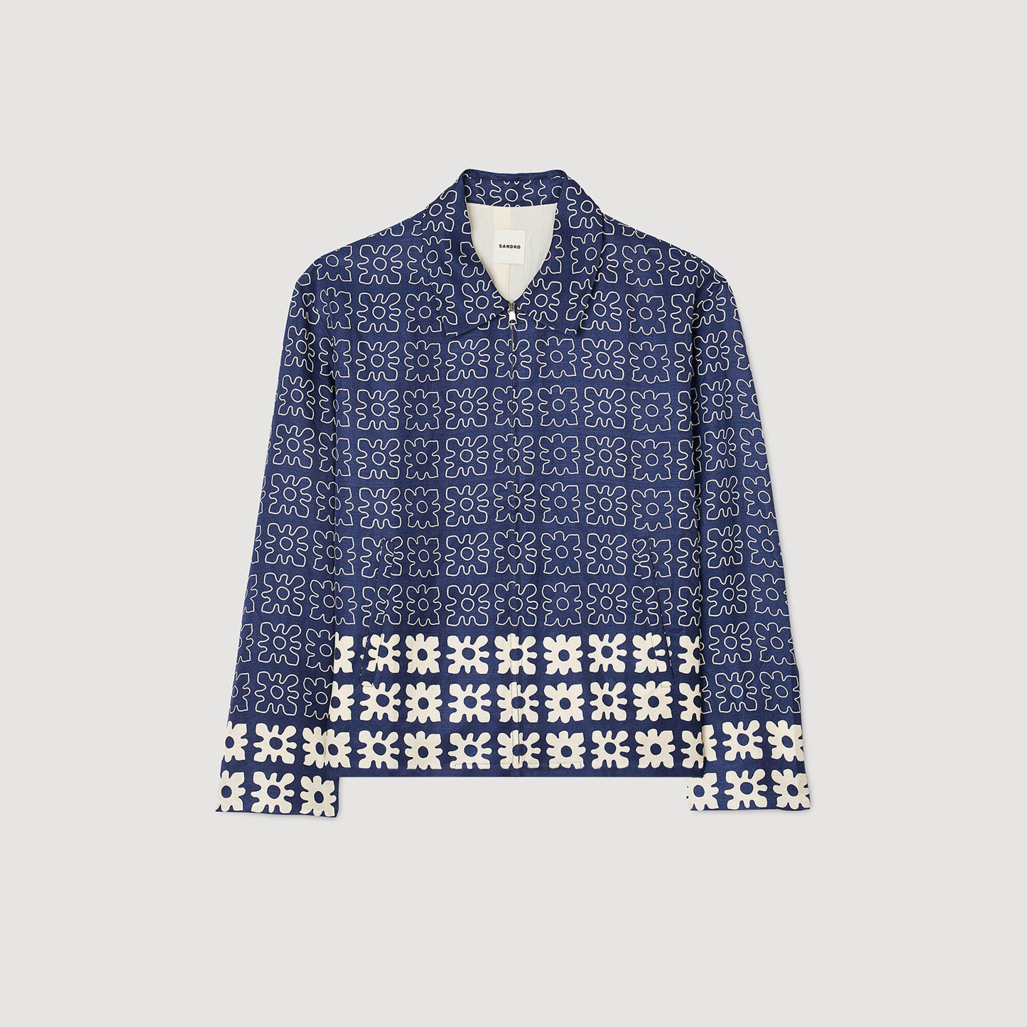 Sandro Men Jacket with floral motif