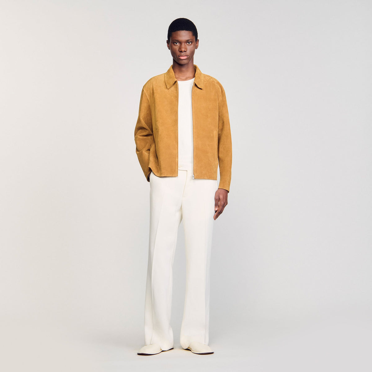 Sandro Men Split leather jacket