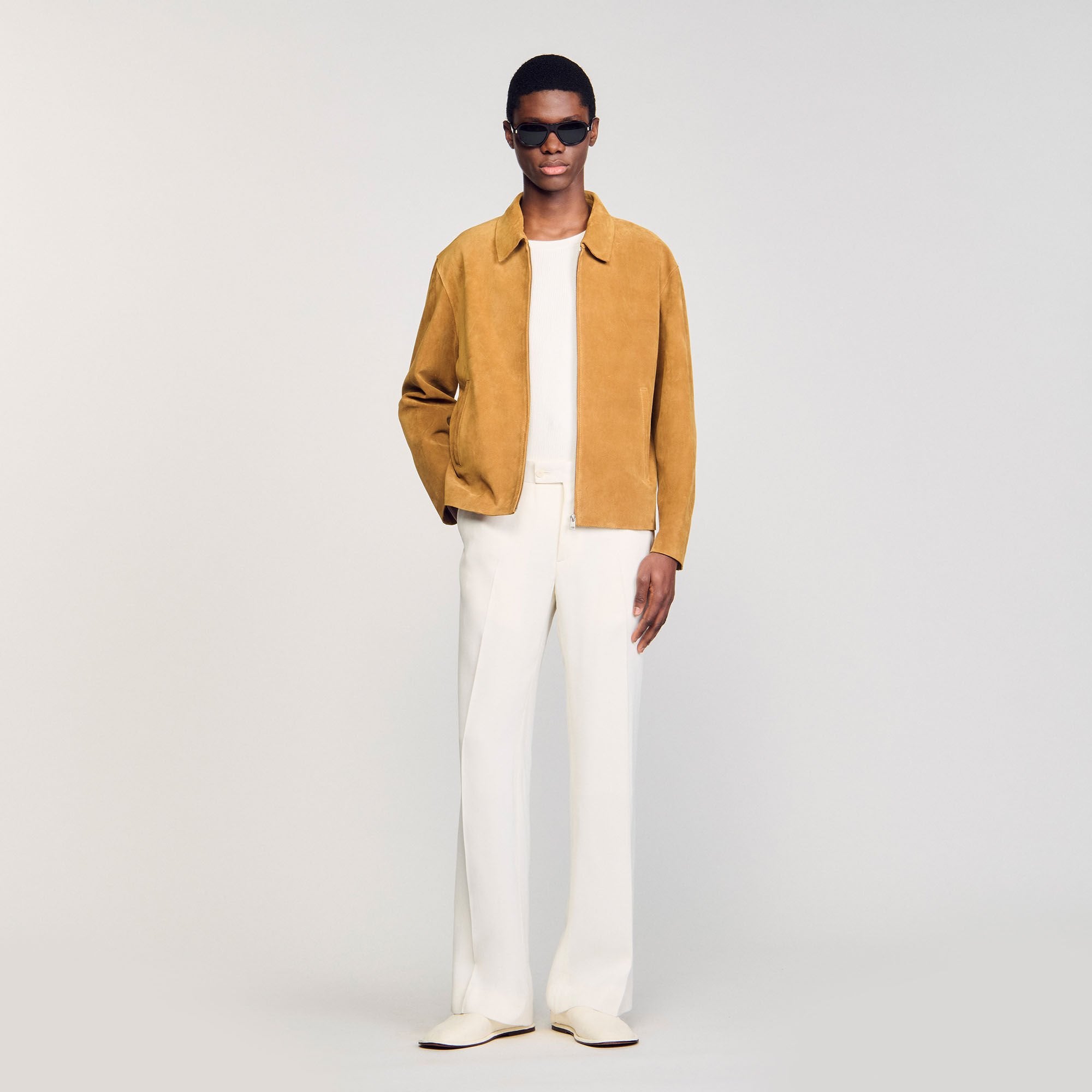 Sandro Men Split leather jacket