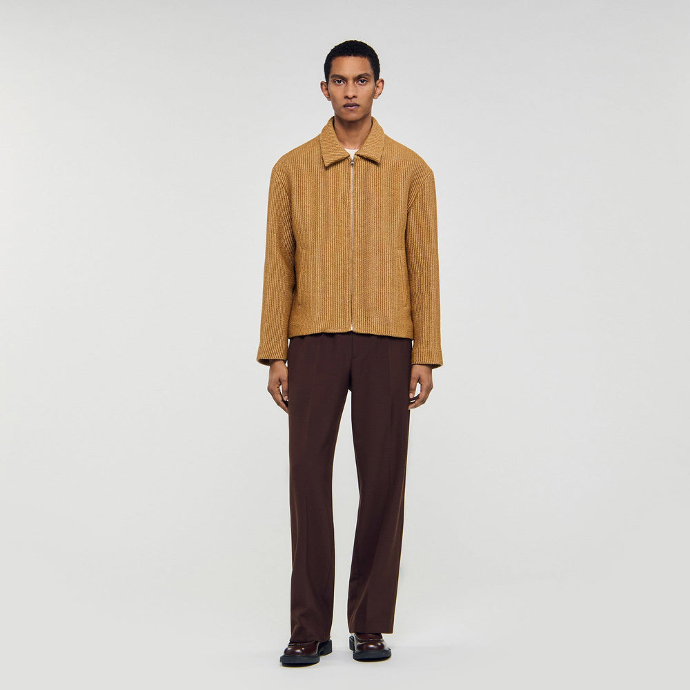 Sandro Men Woven raffia jacket