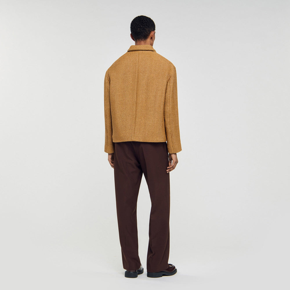 Sandro Men Woven raffia jacket