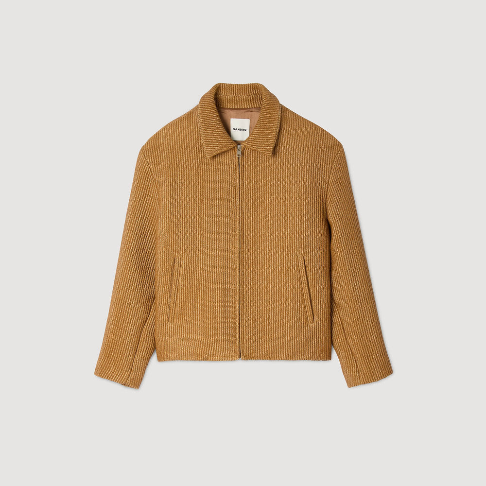 Sandro Men Woven raffia jacket