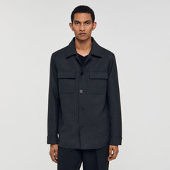 Sandro Men Wool overshirt with pockets