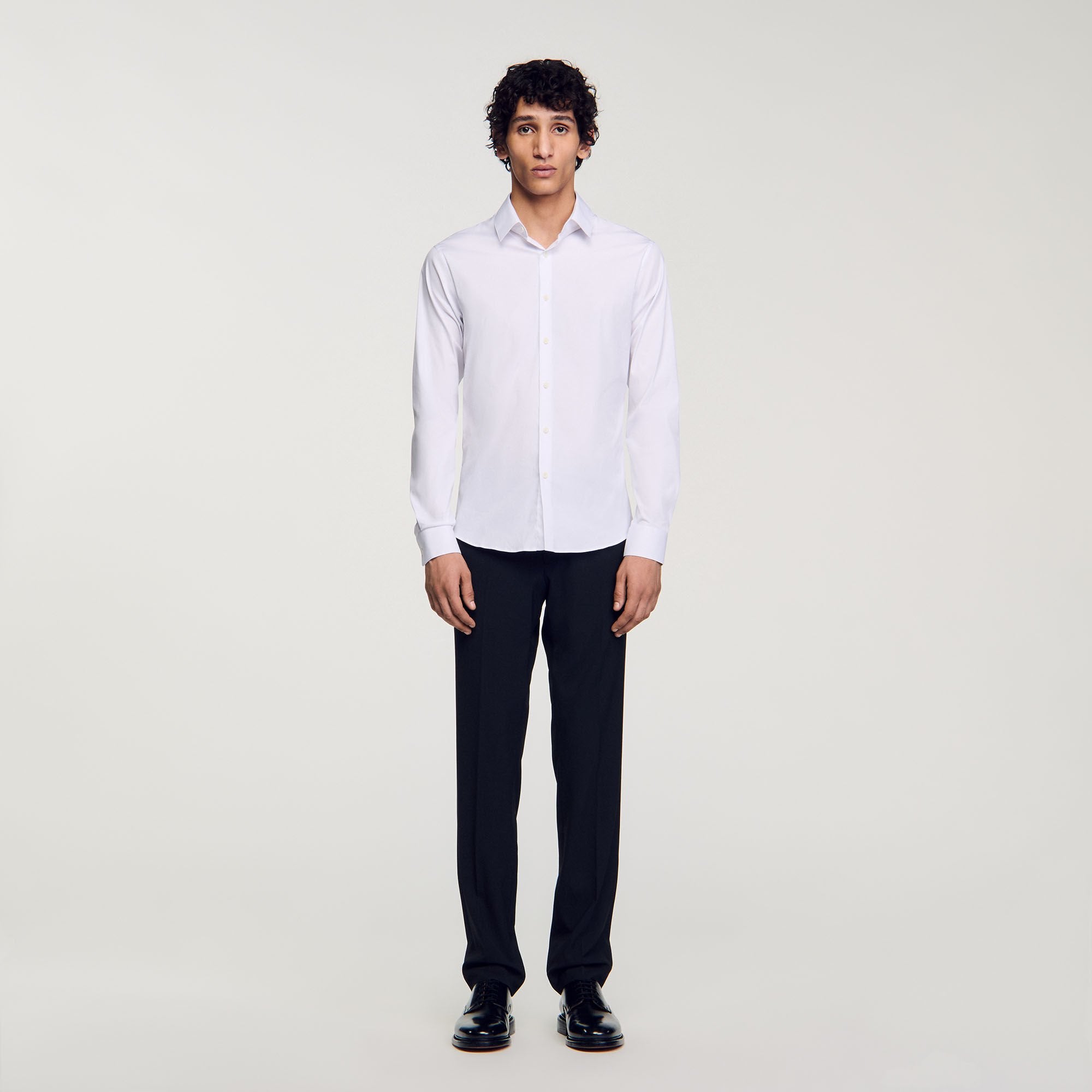 Sandro Men Fitted stretch cotton shirt