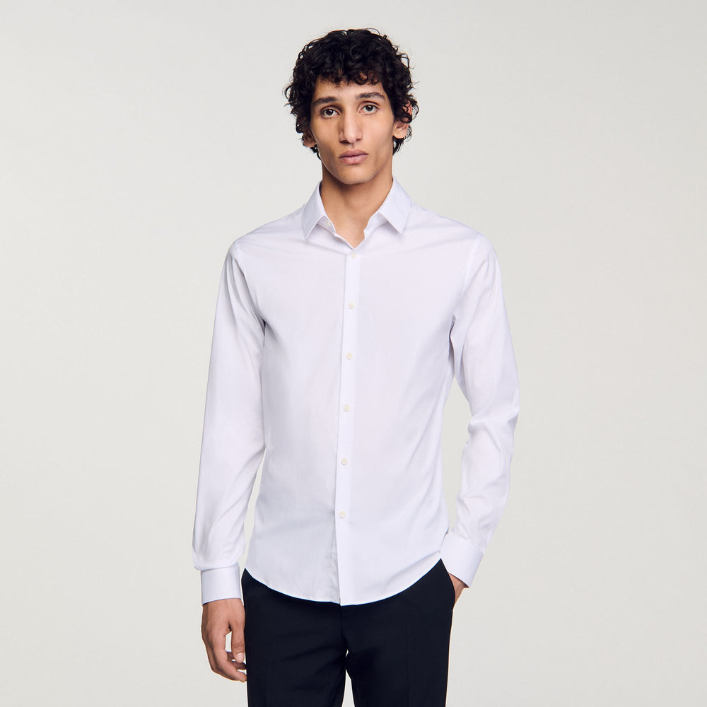 Sandro Men Fitted stretch cotton shirt