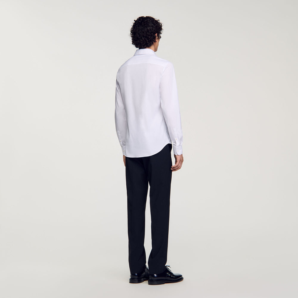 Sandro Men Fitted stretch cotton shirt
