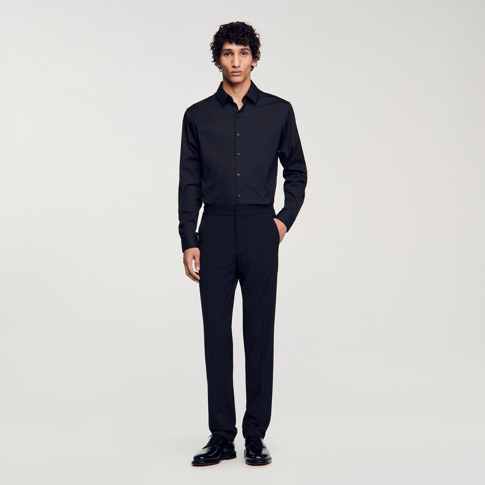 Sandro Men Fitted stretch cotton shirt