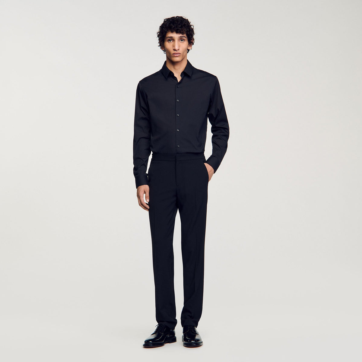 Sandro Men Fitted stretch cotton shirt