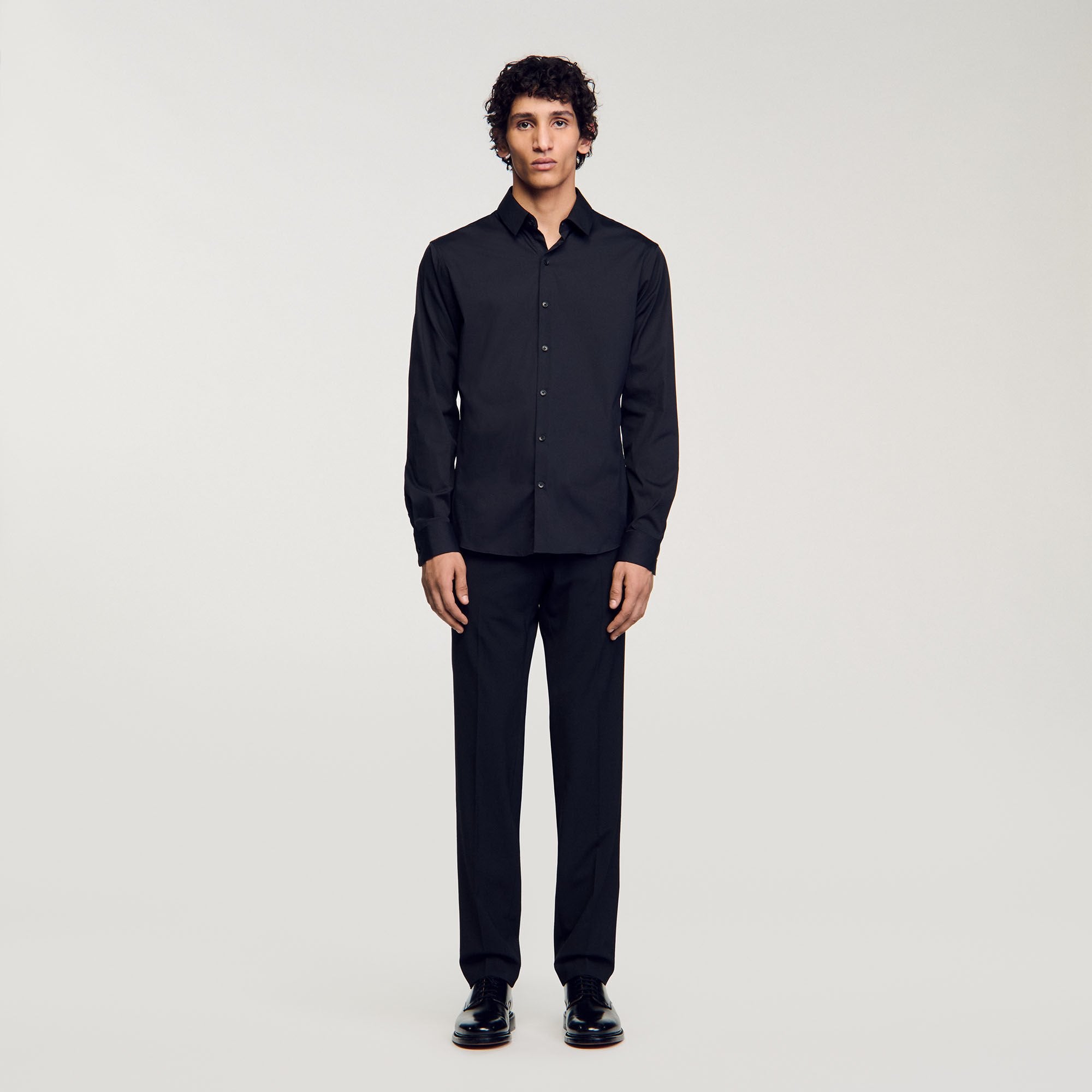 Sandro Men Fitted stretch cotton shirt