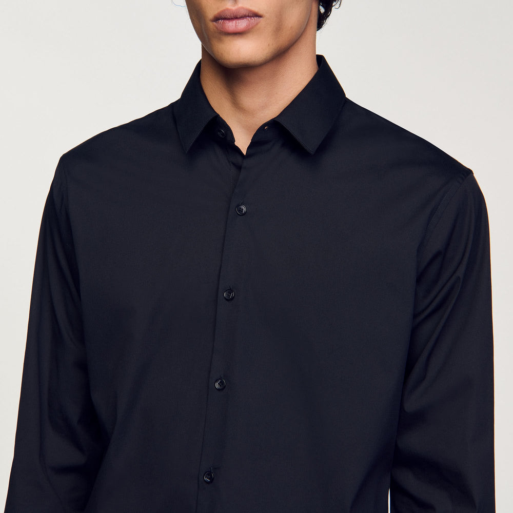 Sandro Men Fitted stretch cotton shirt