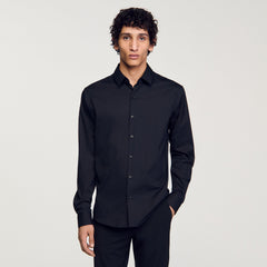 Sandro Men Fitted stretch cotton shirt