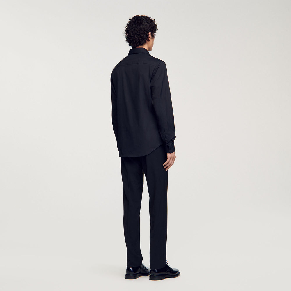 Sandro Men Fitted stretch cotton shirt