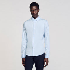Sandro Men Fitted stretch cotton shirt