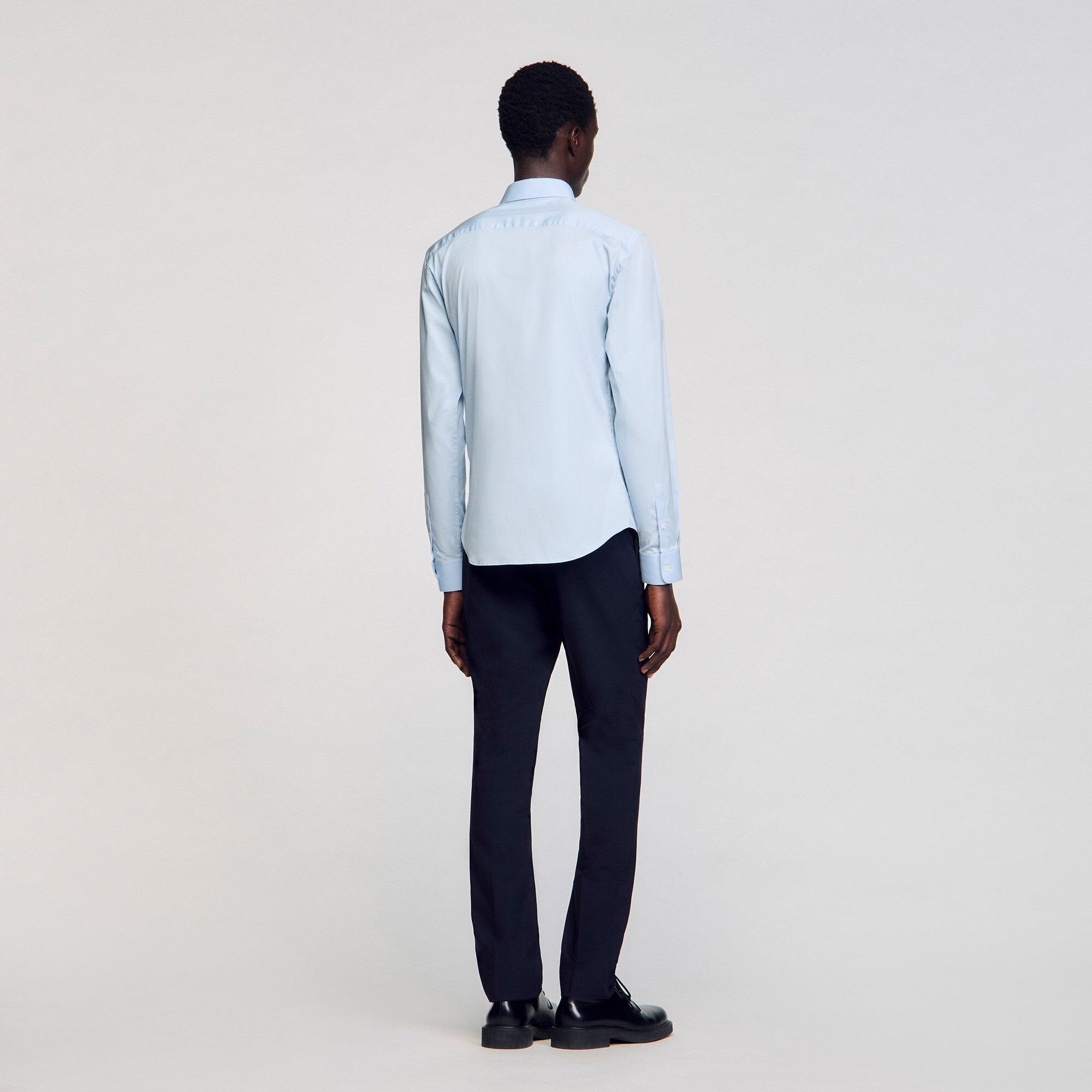 Sandro Men Fitted stretch cotton shirt