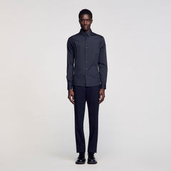 Sandro Men Fitted stretch cotton shirt