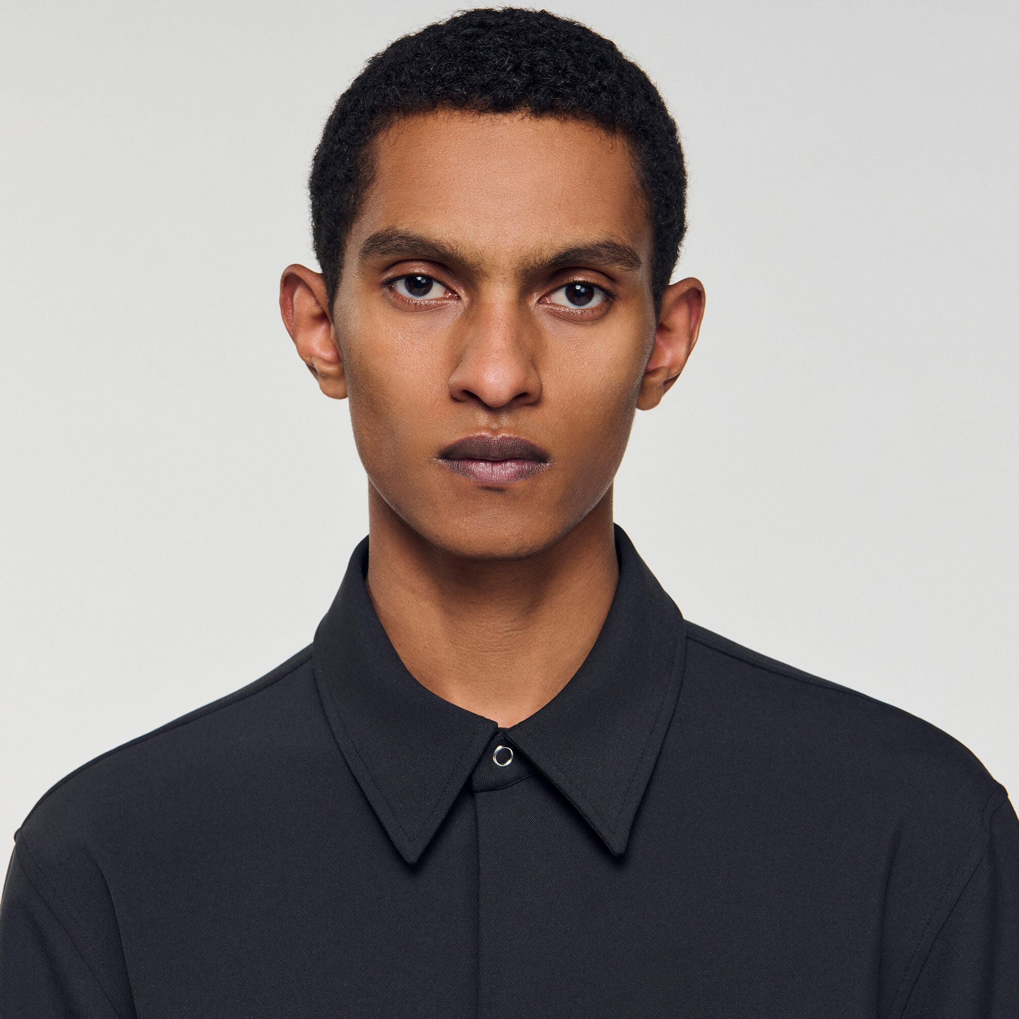 Sandro Men Long-sleeved jersey shirt