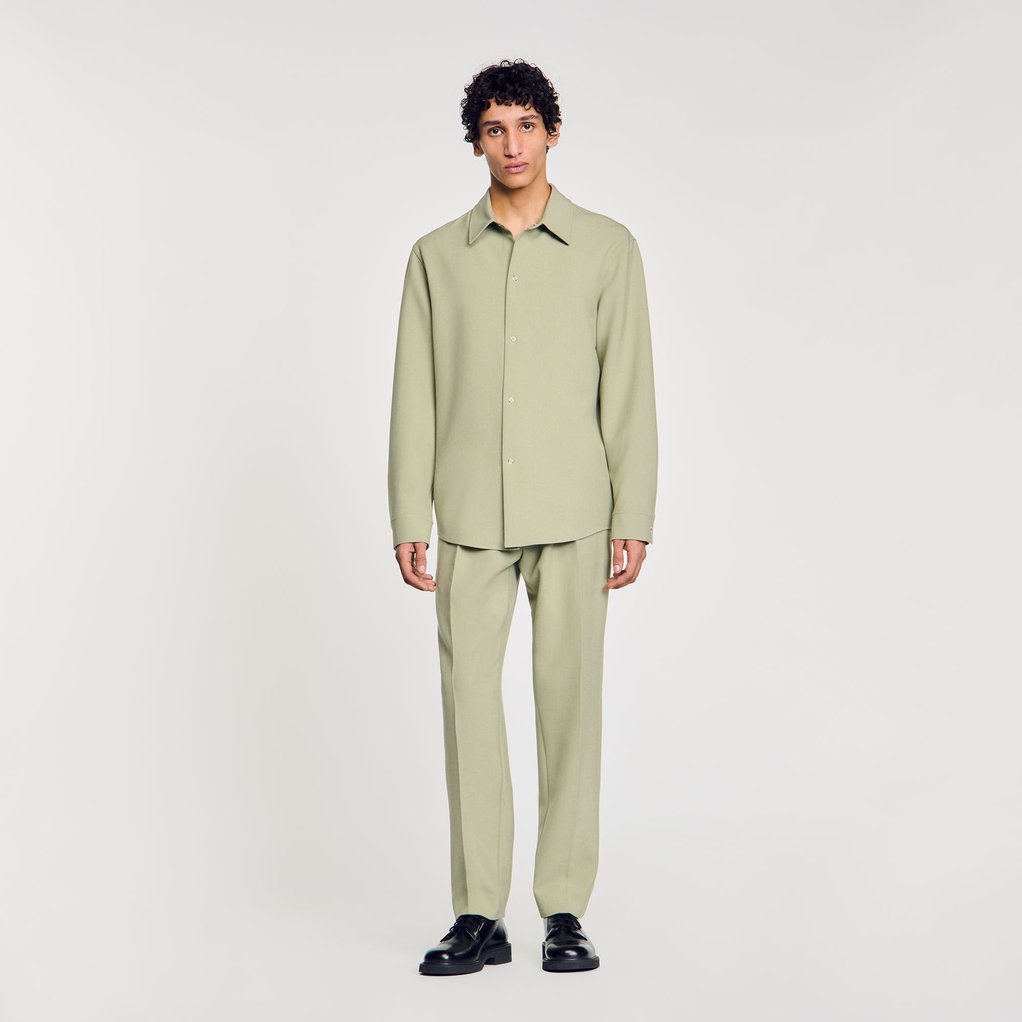Sandro Men Long-sleeved jersey shirt