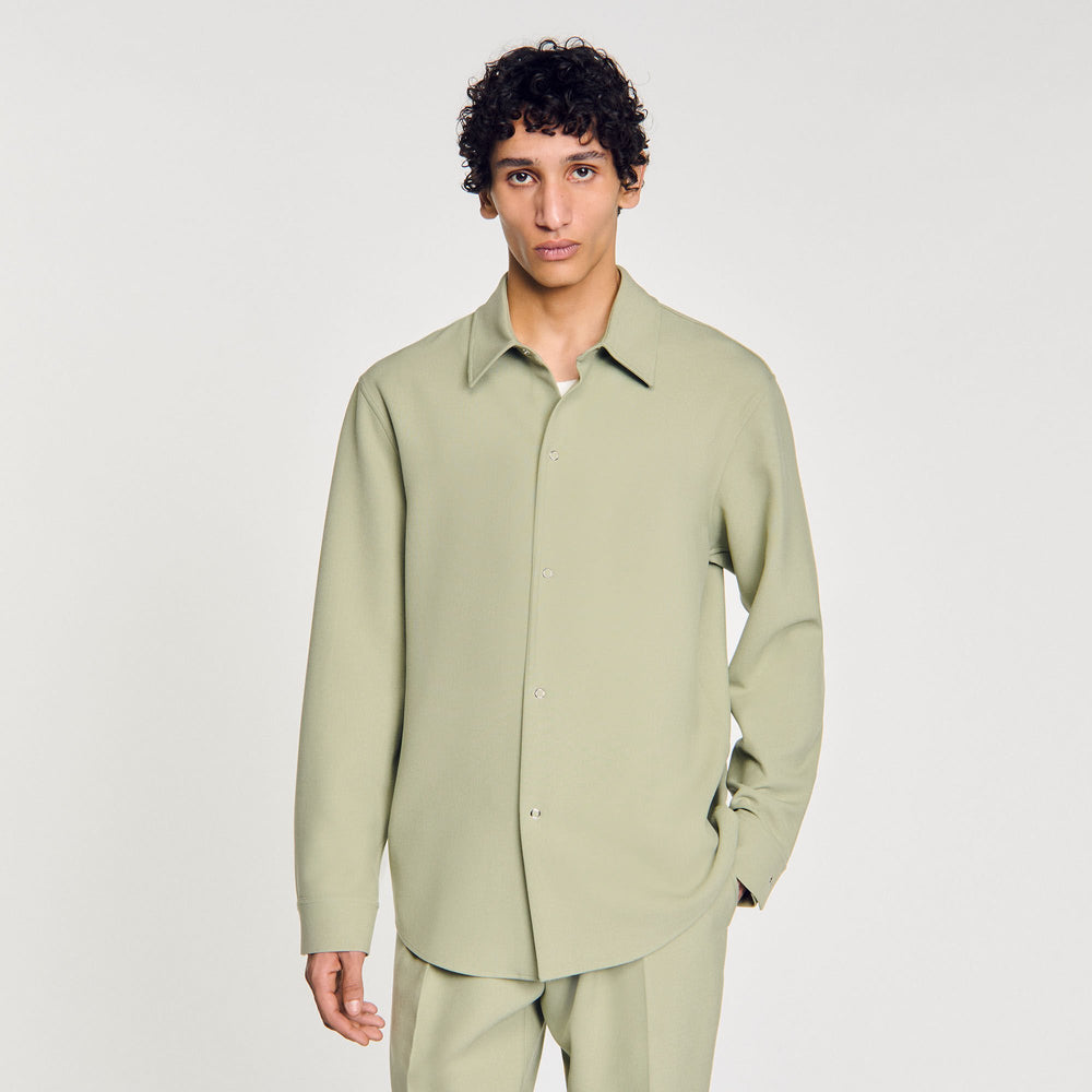 Sandro Men Long-sleeved jersey shirt