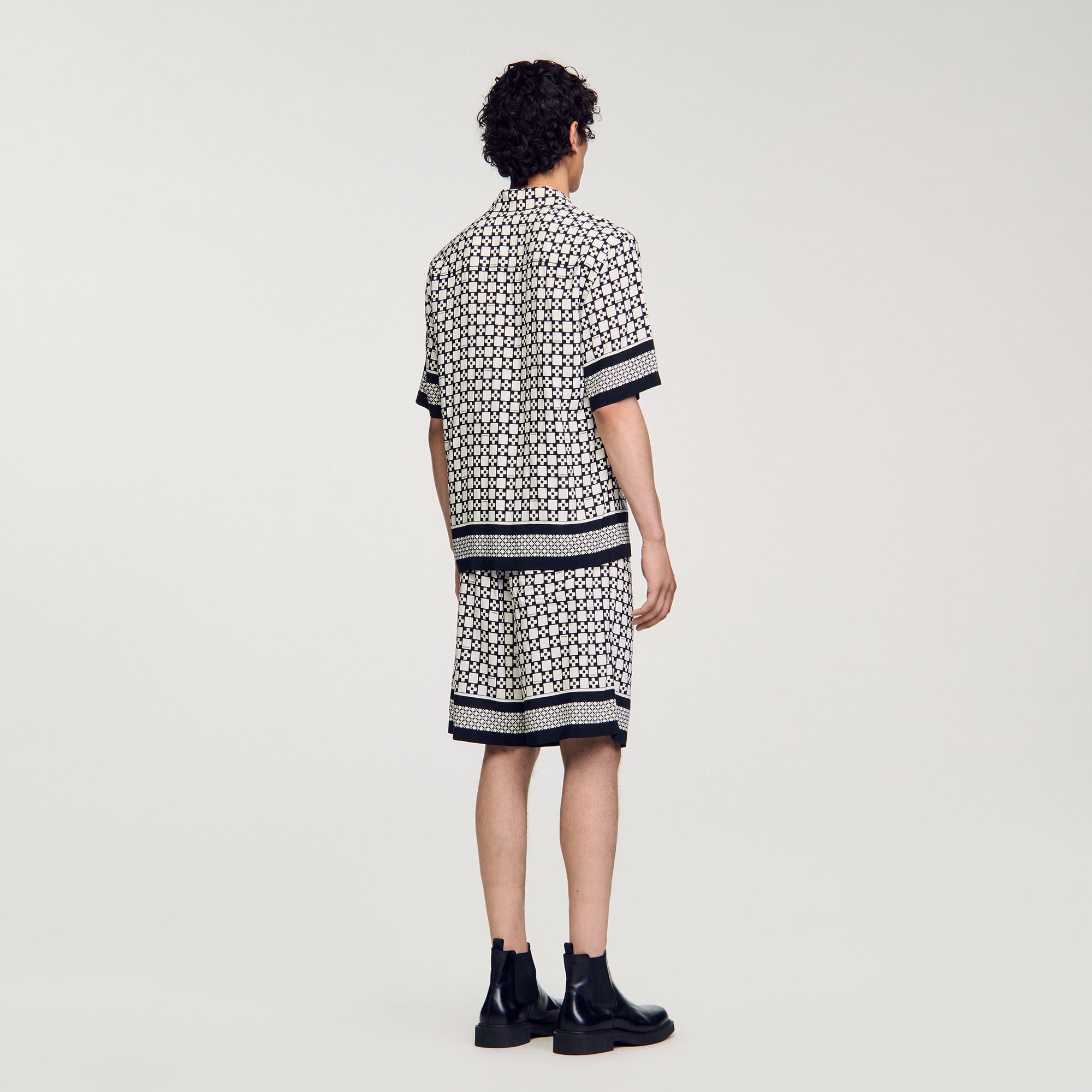 Sandro Men Square Cross short-sleeved shirt