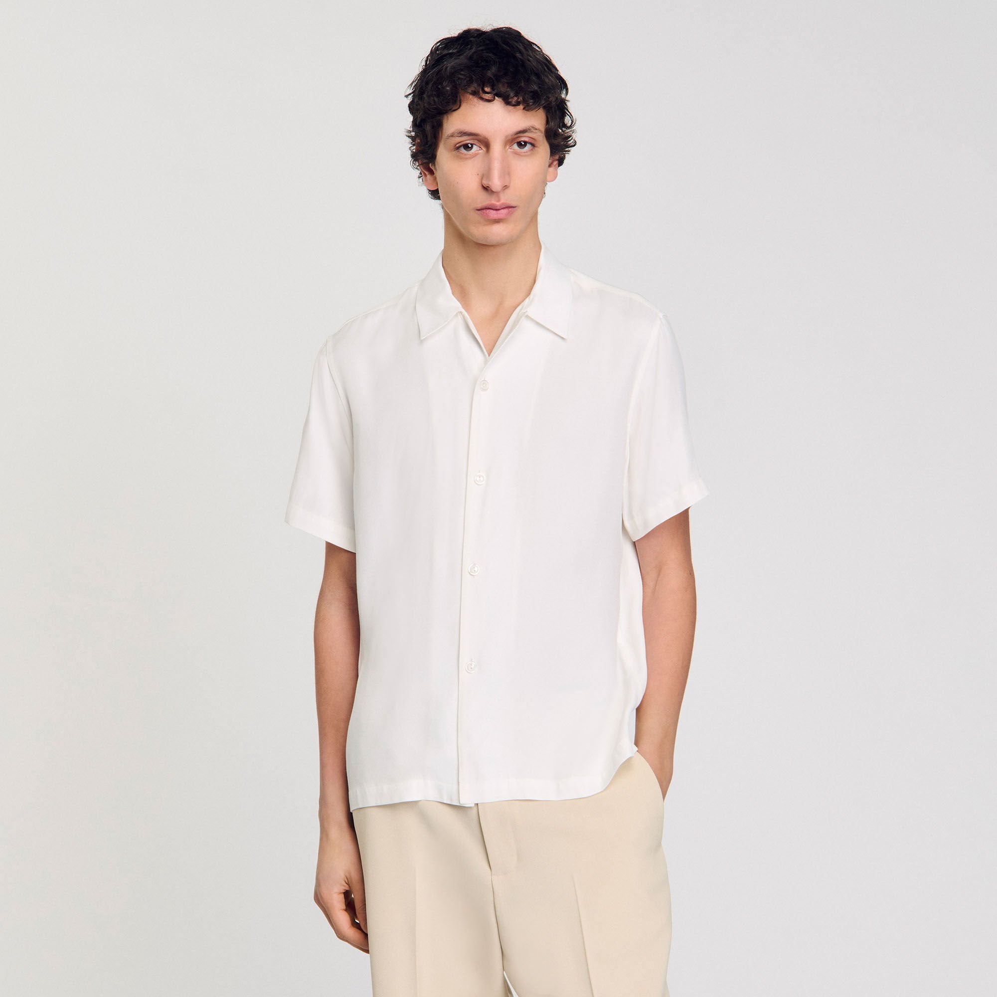 Sandro Men Shark collar shirt