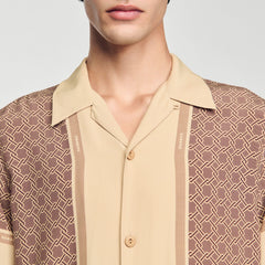 Sandro Men Short-sleeved patterned shirt